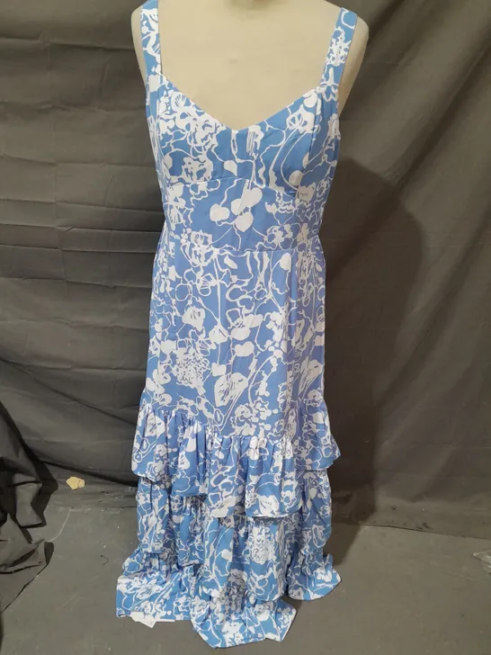 ABERCROMBIE & FITCH BLUE FLORAL DRESS - MED