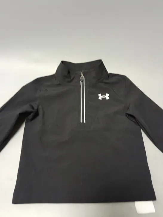 UNDER ARMOUR BLACK QUARTER ZIP - 18-24 MONTHS