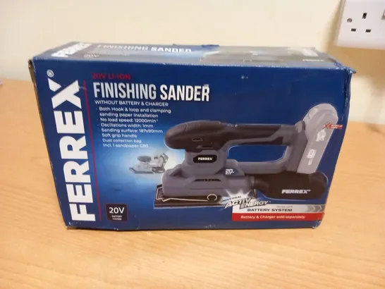 BOXED FERREX 20V LI-ION FINISHING SANDER