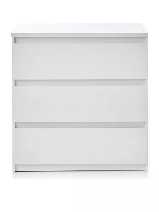 LISSON 3 DRAWER CHEST - WHITE - COLLECTION ONLY RRP £89