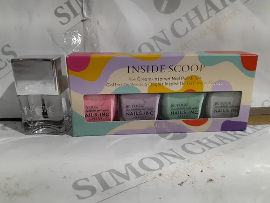 NAILS.INC INSIDE SCOOP ICE CREAM INSPIRED NAIL POLISH SET AND BASE COAT