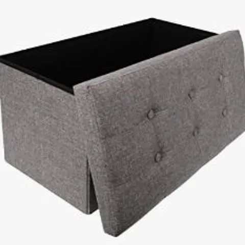 4 BRAND NEW GREY FABRIC OTTOMANS