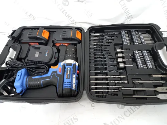 BUILDCRAFT 18V DRILL WITH 2 BATTERIES & FULL ACCESSORY KIT