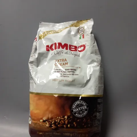 SET OF 2 KIMBO EXTRA CREAM MEDIUM ROAST COFFEE BEANS 