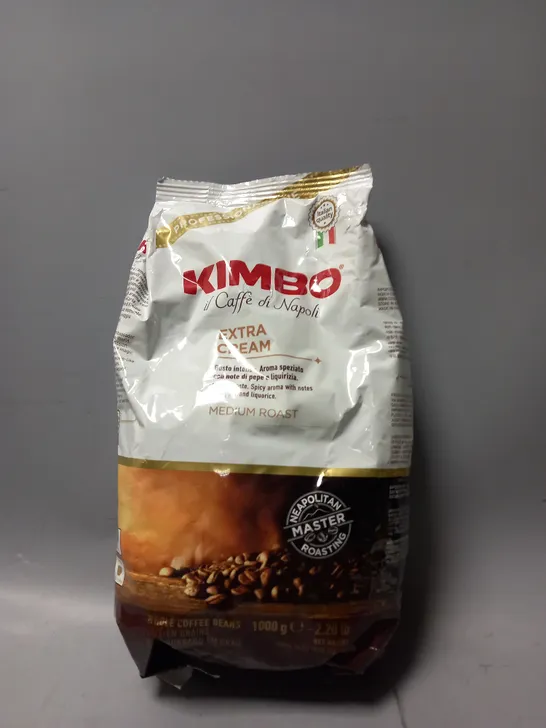 SET OF 2 KIMBO EXTRA CREAM MEDIUM ROAST COFFEE BEANS 