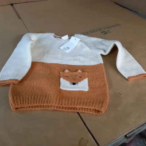 IN THE STYLE OF CASHMERE FOX PATTERNED JUMPER - SIZE 12 - 18 MONTHS