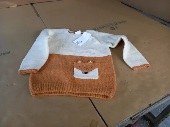 IN THE STYLE OF CASHMERE FOX PATTERNED JUMPER - SIZE 12 - 18 MONTHS