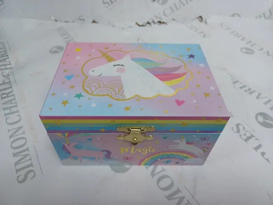 BOXED JEWELKEEPER MUSICAL JEWELRY BOX COTTON CANDY UNICORN