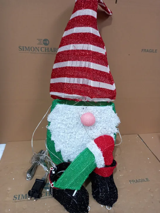 FESTIVE INDOOR OUTDOOR LARGE PRE-LIT GNOME