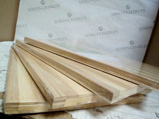 SET OF FOUR WOODEN CHOPPING BOARDS