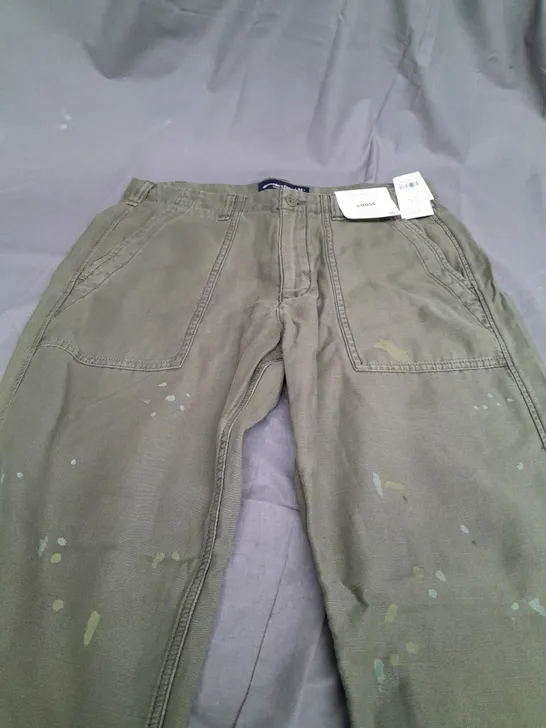 ABERCROMBIE & FITCH LOOSE KHAKI TROUSERS - 32W 30L