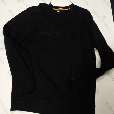 TIMBERLAND LONG SLEEVE EMBROIDED SWEATER IN BLACK - MEDIUM