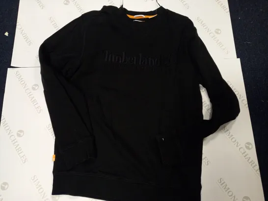 TIMBERLAND LONG SLEEVE EMBROIDED SWEATER IN BLACK - MEDIUM