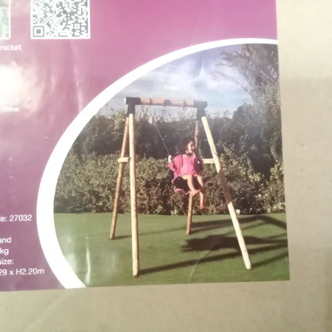 BOXED PLUM BUSH BABY WOODEN GARDEN SWING SET (1 BOX - PARTS MAY BE MISSING)