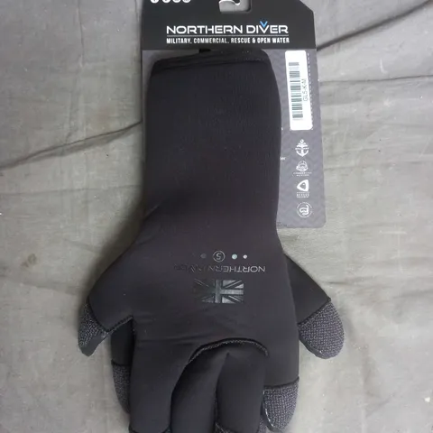 NORTHERN DIVER KEVLAR SUPERSTRETCH 5MM DIVING GLOVES IN BLACK SIZE M