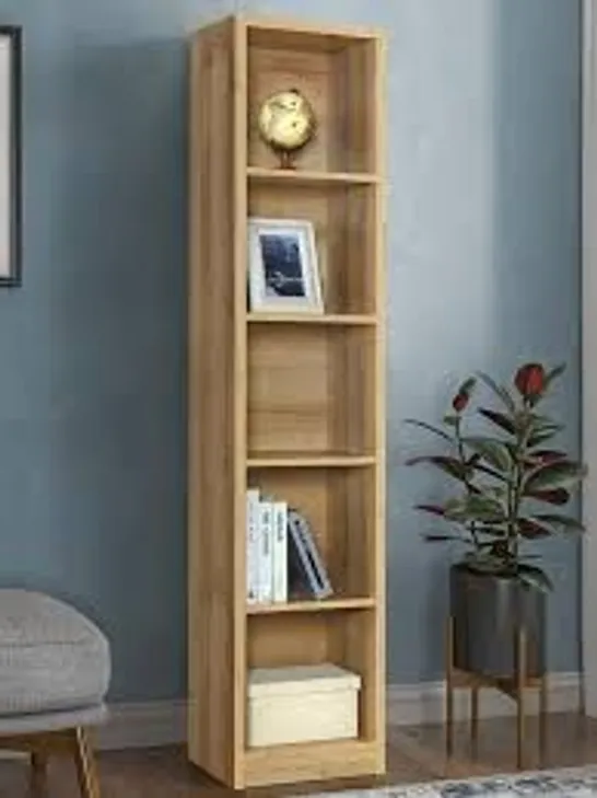 BOXED METRO TALL BOOKCASE IN OAK - 1OF1