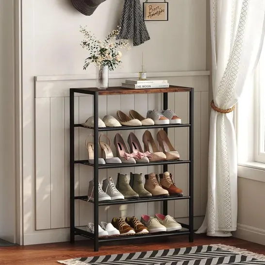 BOXED 12-PAIR SHOE RACK 