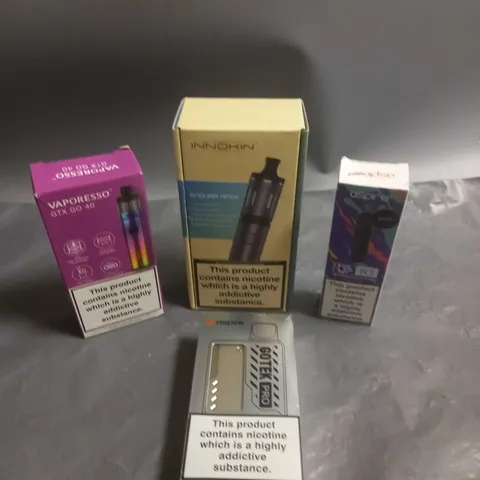 APPROXIMATELY 20 BOXED E-CIGARETTES TO INCLUDE VAPORESSO, INNOKIN, ASPIRE ETC 