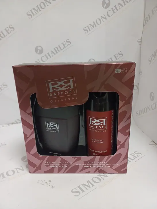 BOXED RAPPORT ORIGINAL EAU DE TOILETTE SPRAY 100ML GIFT SET