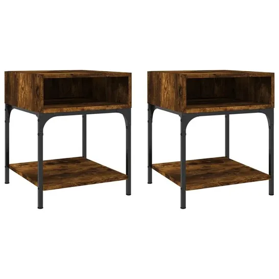 BOXED ELSAID BEDSIDE TABLE - DARK BROWN (1 BOX)