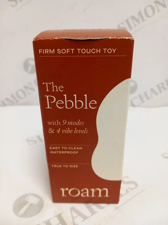 BOXED ROAM THE PEBBLE FIRM SOFT TOUCH TOY WITH 9 MODES AND 4 VIBE LEVELS 