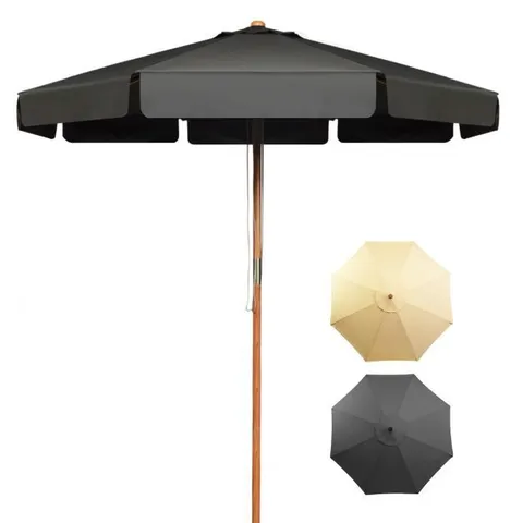 BOXED COSTWAY 3M GARDEN PARASOL UMBRELLA GARDEN OUTDOOR SUN SHADE - GREY