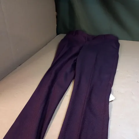 PAIR OF BERGUNDY COTTON TROUSER W30