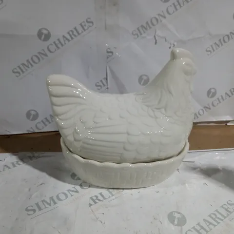 BOXED MASON CASH CERAMIC HEN NEST EGG STORAGE IN CREAM