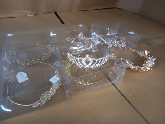 LOT OF 7 ASSORTED BRIDAL TIARAS