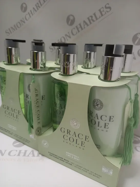 BOX OF 4 GRACE COLE GRAPEFRUIT LIME & MINT HAND CARE SETS