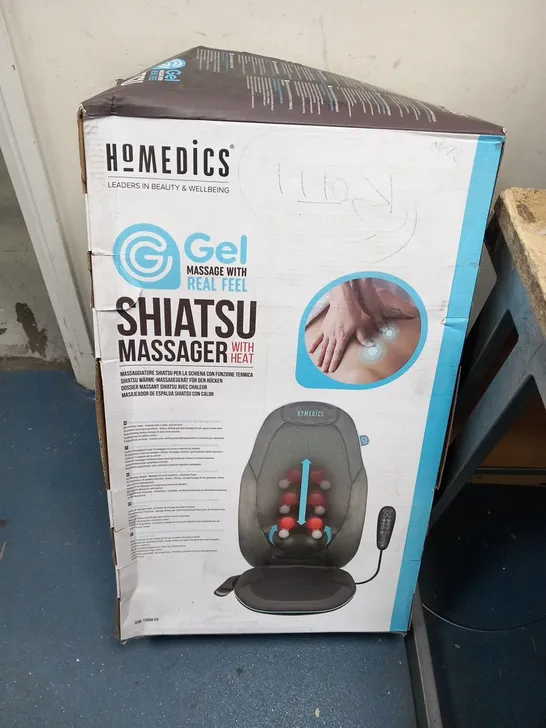 BOXED HOMEDICS SHIATSU MASSAGER WITH HEAT AND GEL MASSAGE WITH REAL FEEL SGM-1300H-EU