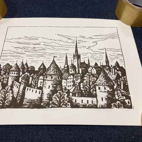 VITALI SOBALEV NOLD TALLINN SILKSCREEN SIGNED PRINT