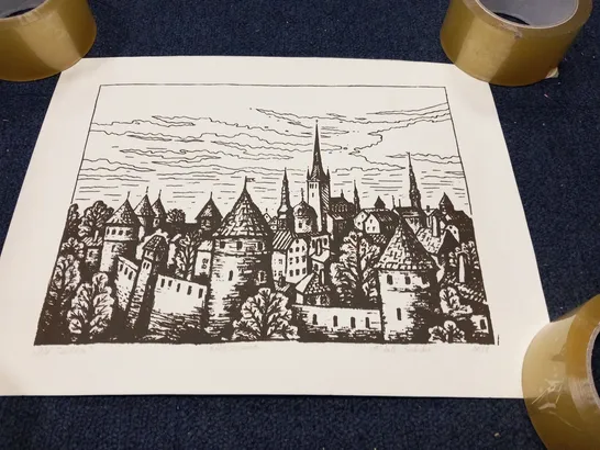 VITALI SOBALEV NOLD TALLINN SILKSCREEN SIGNED PRINT