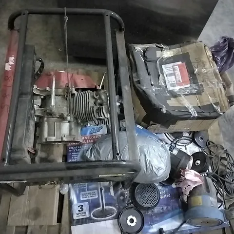 PALLET OF ASSORTED ITEMS TO INCLUDE: CLARKE PUDDLE PUMPS, GENERATOR ETC