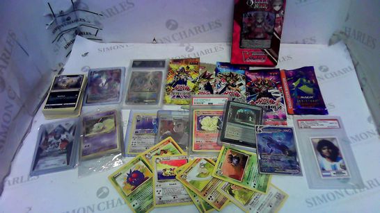 LOT OF A LARGE QUANTITY OF COLLECTIBLE CARDS, TO INCLUDE POKEMON, MAGIC THE GATHERING, YU-GI-OH, ETC