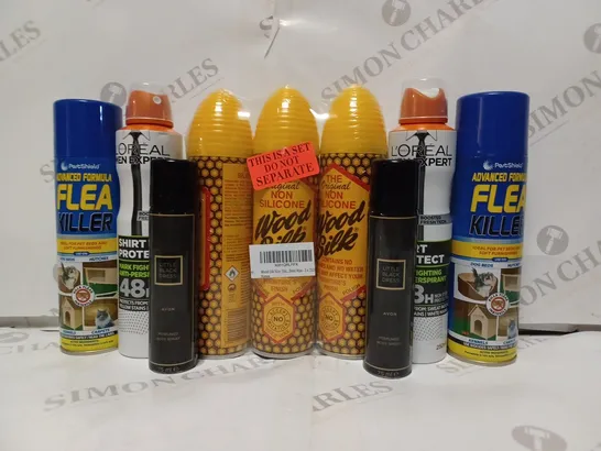 APPROXIMATELY 15 ASSORTED AEROSOL PRODUCTS TO INCLUDE L'ORÉAL MEN EXPERT, WOOD SILK, LITTLE BLACK DRESS BODY SPRAY, ETC - COLLECTION ONLY