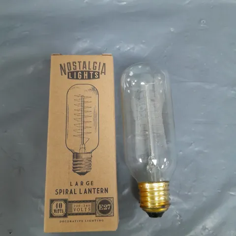 LOT OF 100 NOSTALGIA LIGHTS LARGE SPIRAL LANTERN 40 WATTS 220-240 VOLTS - COLLECTION ONLY