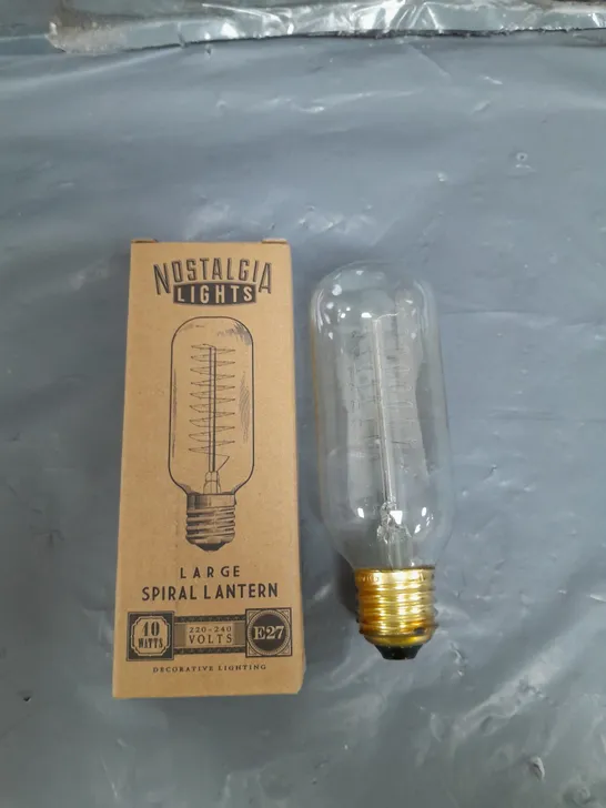 LOT OF 100 NOSTALGIA LIGHTS LARGE SPIRAL LANTERN 40 WATTS 220-240 VOLTS - COLLECTION ONLY