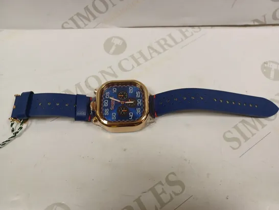 GAMAGES OF LONDON LIMITED EDITION HAND ASSEMBLED VERTICAL ASTUTE AUTOMATIC BLUE WATCH RRP £710