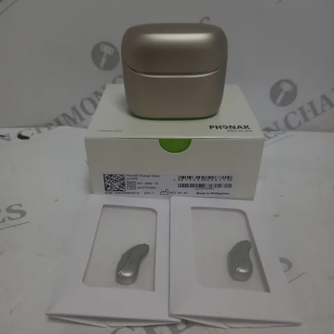 BOXED PHONAK AUDIO L-R/RT HEARING AIDS 