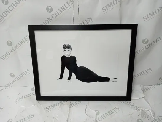 RECLINING AUDREY HEPBURN FRAMED MEMORABILIA