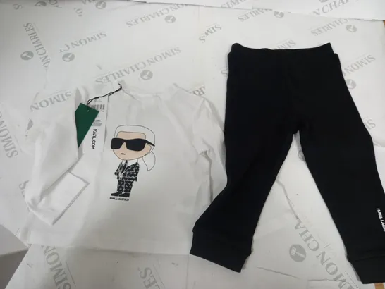 KARL LAGERFELD KIDS T-SHIRT & PANTS - 18 MONTHS 