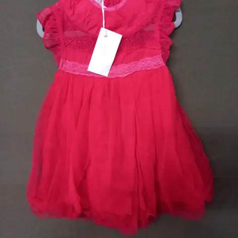 RED PINK OCCASIONAL DRESS - 2