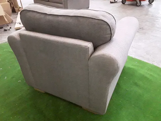 DESIGNER ARMCHAIR - GREY FABRIC