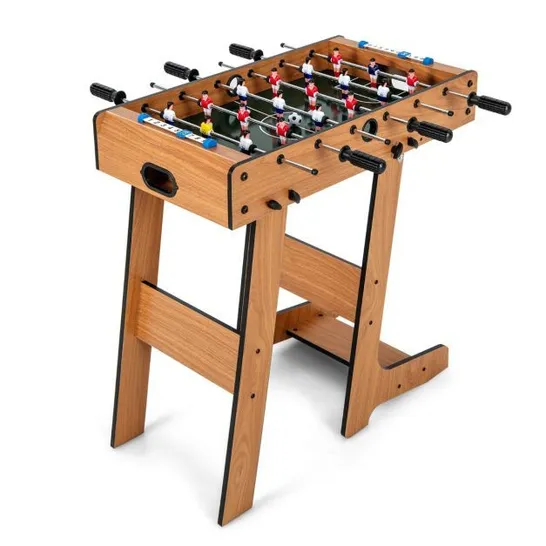 BOXED COSTWAY BROWN SPACE SAVING FOOTBALL TABLE