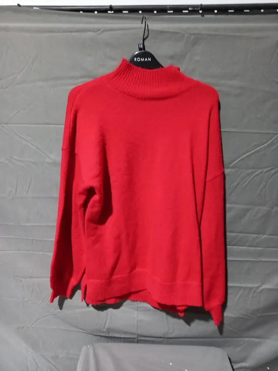 APPROXIMATELY 15 ASSORTED ITEMS OF WOMEN'S CLOTHING TO INCLUDE WYNNE LAYERS SATIN SHIRT SIZE S, JUMPER IN RED XL, JUMPER SIZE L 