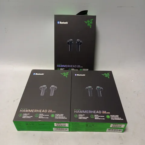 SET OF APPROXIMATELY 3 RAZER HAMMERHEAD TRUE WIRELESS EARBUDS - BLACK