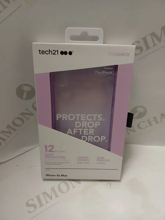 TECH 21 EVOCHECK DROP PROTECTION IPHONE XS MAX PURPLE - BOX OF 82