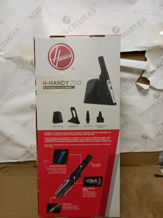 HOOVER H-HANDY 700 CORDLESS PETS VACUUM CLEANER