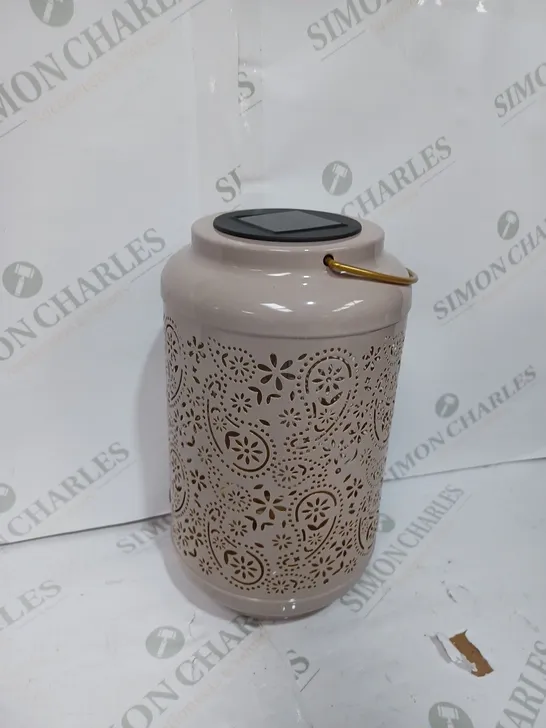 GARDEN REFLECTIONS SET OF 2 PATTERNED SOLAR LANTERNS